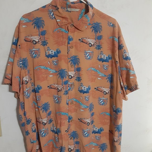 Paradise Collection Men's Silk Button Down Cuba Shirt in Size XXL - Picture 2 of 5